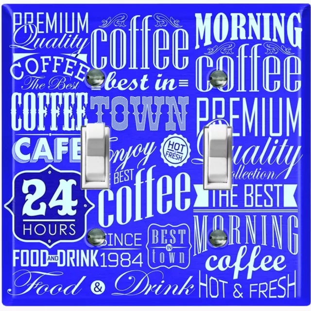 Metal Light Switch Cover Wall Plate For Kitchen Coffee Sign Cafe Diner COF041