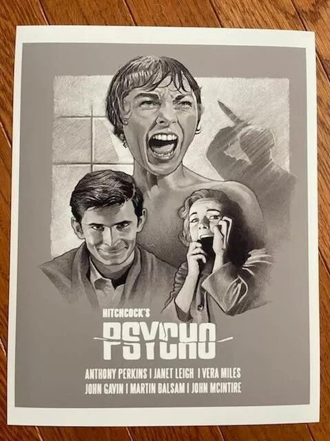 PSYCHO Art Print Photo Rare 11"x14" Glossy Janet Leigh, Alfred Hitchcock Poster