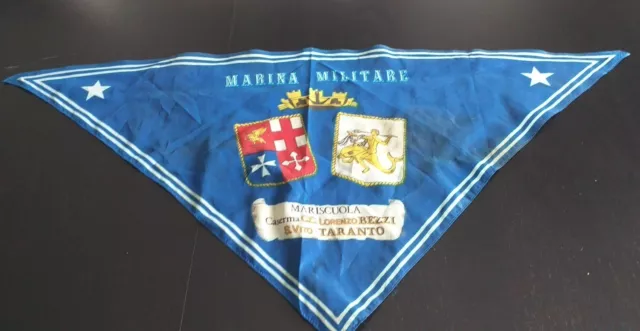 Foulard vintage Marina Militare Mariscuola Caserma Bezzi San Vito Taranto