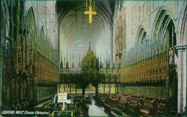 Chester Cathedral Looking West Pre 1918