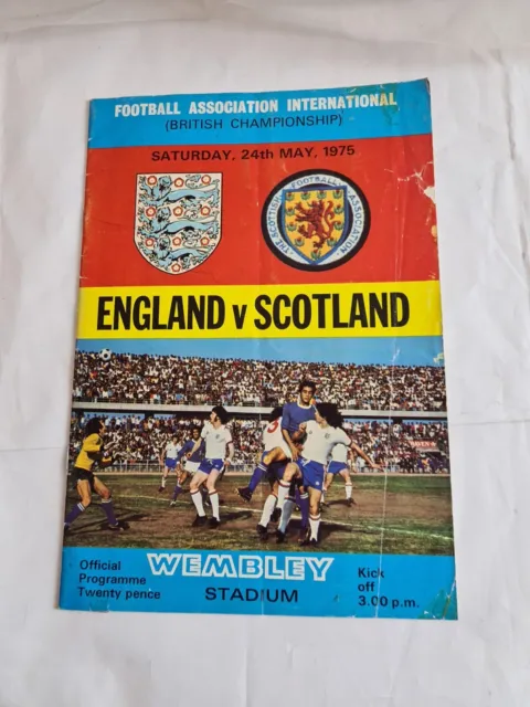 1975 England V Scotland Collectable Football Programme Wembley Stadium