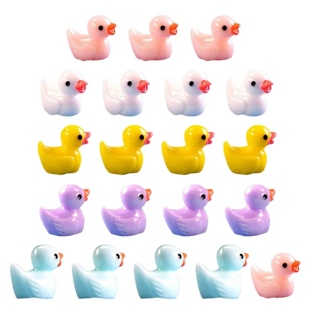 50 Pcs Miniature Toys Resin Duck Charms Artificial Duck Terrarium Decor Fairy 7