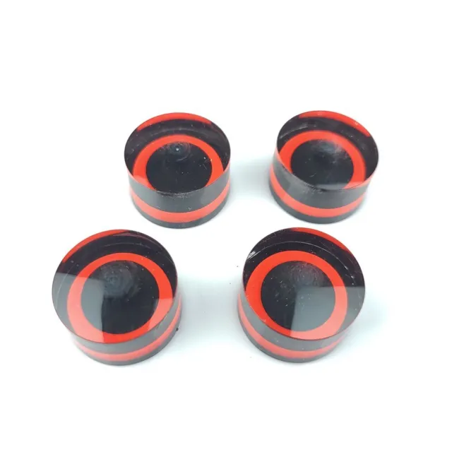 4pcs Guitar Control Knobs for 6mm Red Velocity Volume Tone Potentiometer Knobs