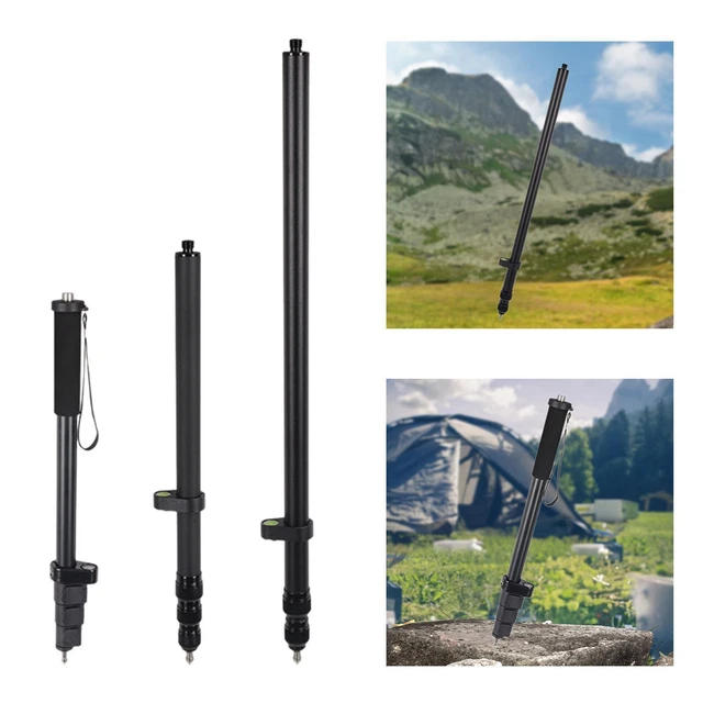 Poteau Télescopique En Aluminium Pour Centrage GPS Portable - Réglable De 52 Cm à 150 Cm - Léger Et Robuste