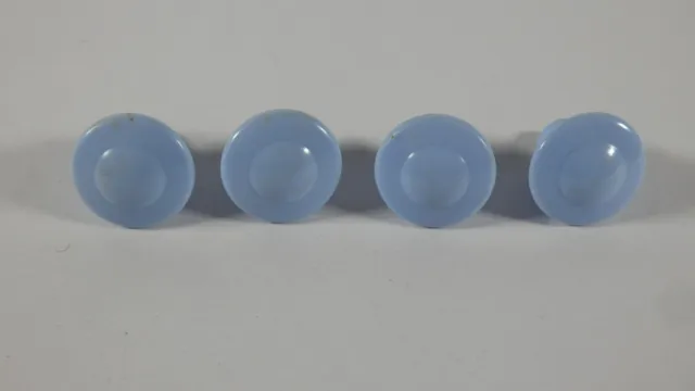 Set of 4 Vintage Retro Blue Plastic Screw In Door Knobs Pull Handles #2102