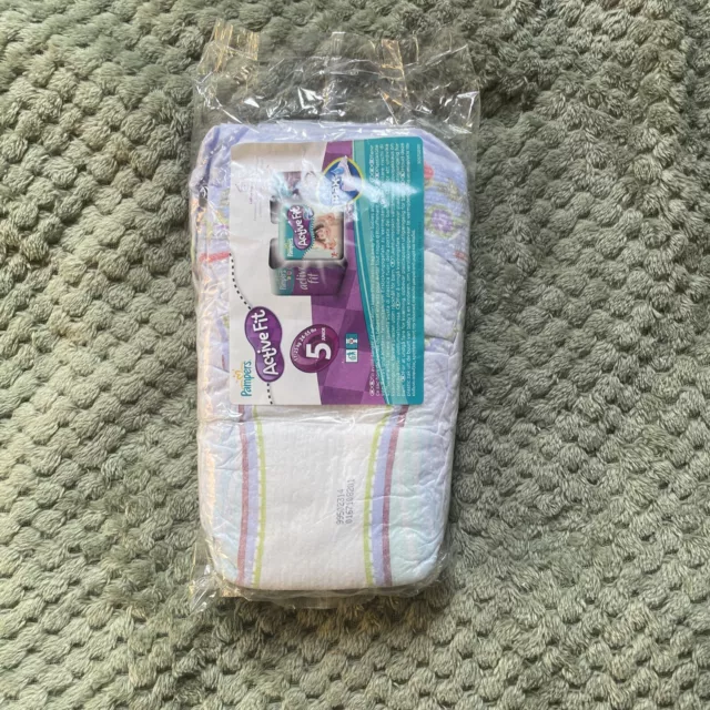 Rare Vintage Pampers Active Fit Size 5 Sample Pack X5 Nappies