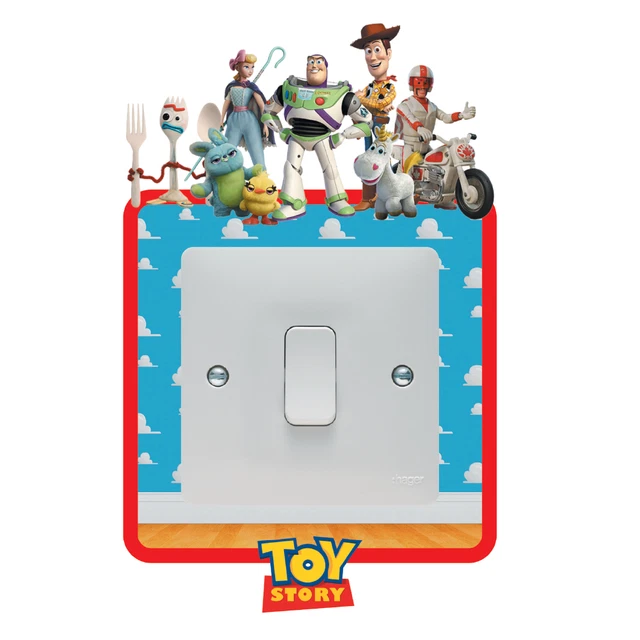 DISNEY TOY STORY Light Switch Surround Sticker Decal Kids Boys Girls