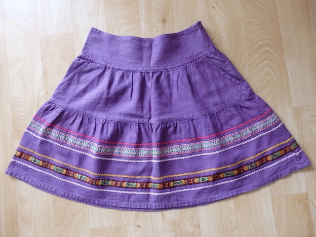 JUPE SLAVE VELOURS VINTAGE RETRO Zara XS 34 TZIGANE GITANE HIPPIE