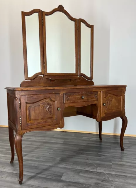 Amazing French Carved Dressing Table Louis XVI (LOT 2438)