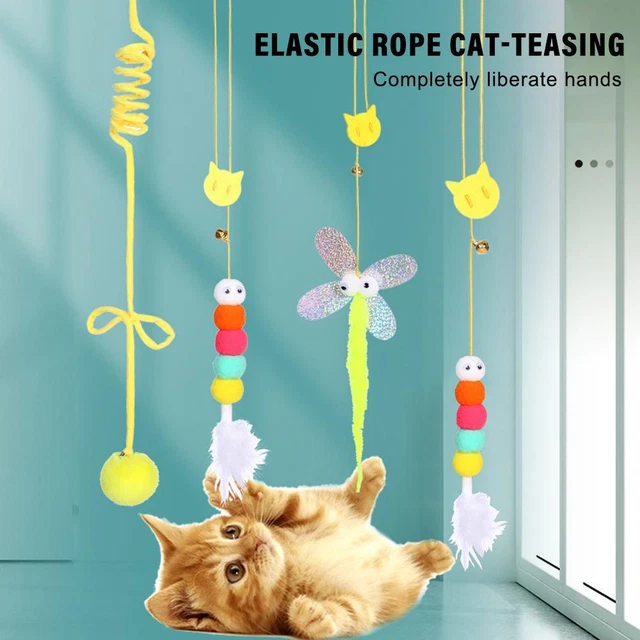 Cat Interactive Teaser Toys Electric Hanging Simulation BEST Flying Scratch B9J2