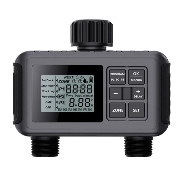 Water Resistant Programmable Digital Irrigation Timer for Garden Watering