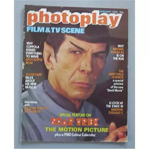 Star Trek Photoplay Magazine Jan 1980 - Spock Colour Cover + Special Feature Ins