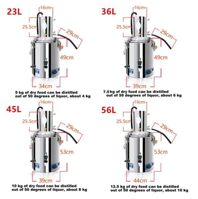 Moonshine Still Alcohol Whisky Wine Oil Alembic Still Brewing Home Distiller Kit