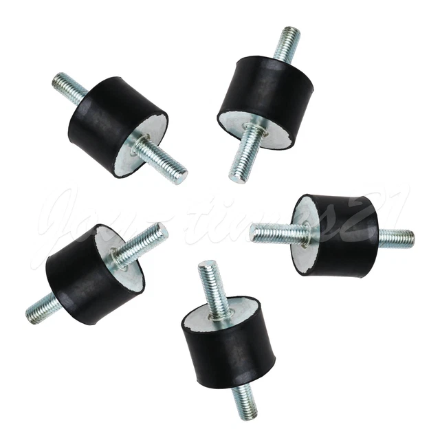 5Pcs Black Rubber Vibration Isolator Silent Block Mounts M10 40x30mm