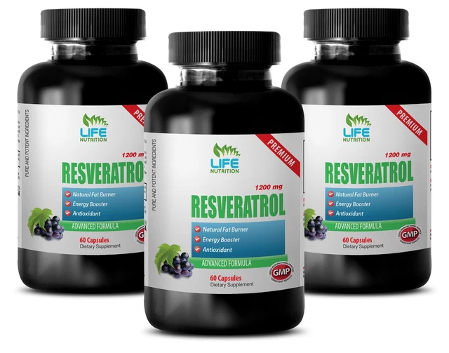 ASTAXANTHIN RESVERATROL 1200 AntiAging Resveratrol Supreme (3 Bottle