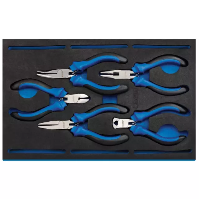 Draper Precision Mini Plier Set in 1/4 Drawer EVA Insert Tray (5 Piece)