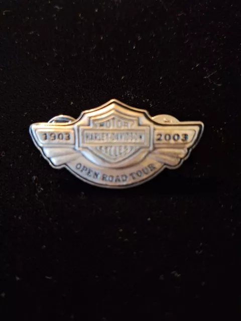 100th ANNIVERSARY HARLEY DAVIDSON OPEN ROAD TOUR WING JACKET VEST PIN 1903-2003