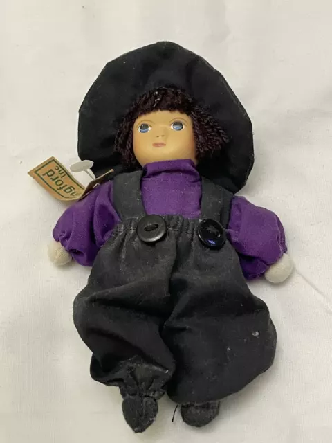 SpringFord Inc Dress Boy Doll The Amish Hard Face Plush Black & Purple Clothes