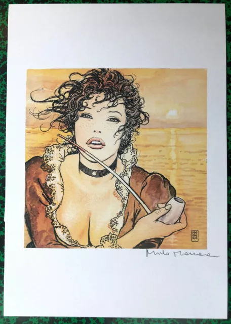 MANARA Tirage imprimé signé " EL GAUCHO COUVERTURE " Dim 24*33 Cm NEUF