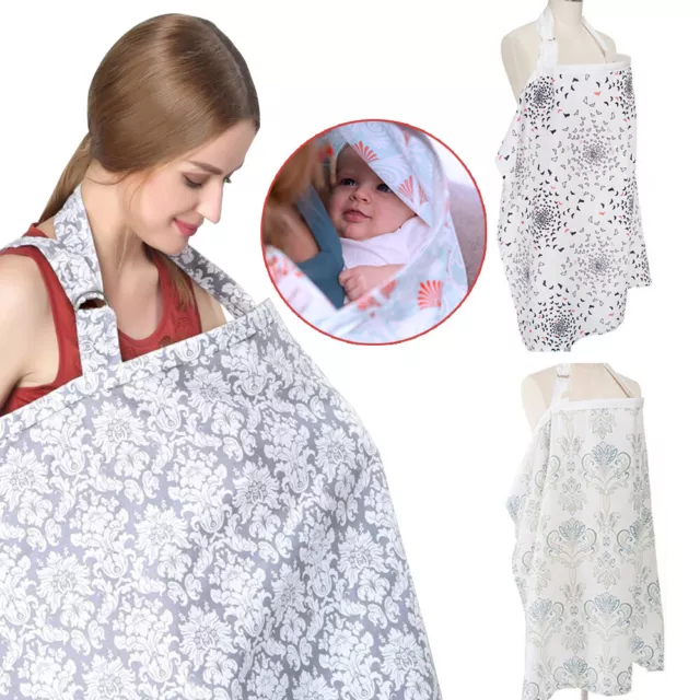 3 in 1 Nursing Cover Maternity Breast feeding Generous Cotton Blanket Baby