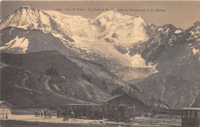 Cpa 74 Col De Voza La Gare (Train En Gare