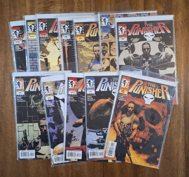 The Punisher #1-12 Marvel Knights 200 Garth Ennis Steve Dillon complete set