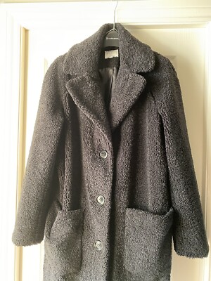 black teddy coat size 12
