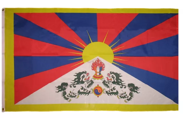 3x5 Tibet Chine Dalai Lama Tibetan flag 3'x5' House Banner Grommets