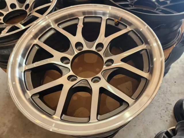 15" X 6" 6 Lug On 5.5", Gray Aluminum Trailer Wheel