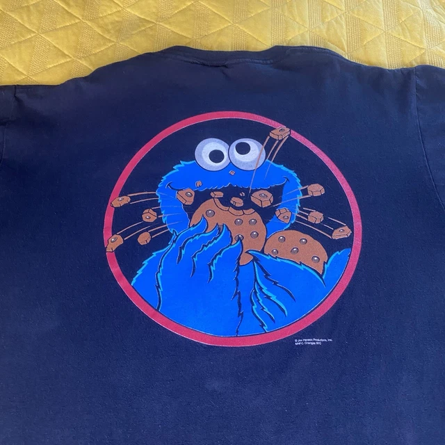 VINTAGE SESAME STREET Got Cookie Monster Shirt XL Big Bird Changes 