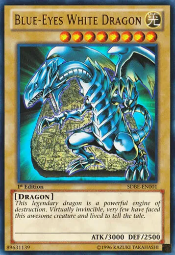 Yugioh! 1x Blue-Eyes White Dragon - SDBE-EN001 - Ultra Rare - Unlimited Edition