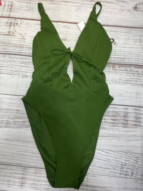 NWOT ROBIN PICCONE Basil Green One piece SWIMSUIT SIZE 6