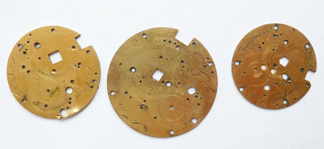 Lot De 2 Coquerets En Acier Poli – Pour Mouvements De Montre Coq, 19e Siècle