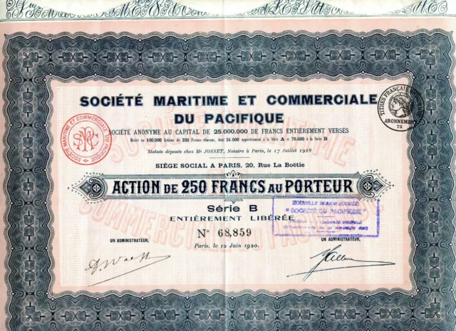 1920: Maritime et Commerciale du Pacifique