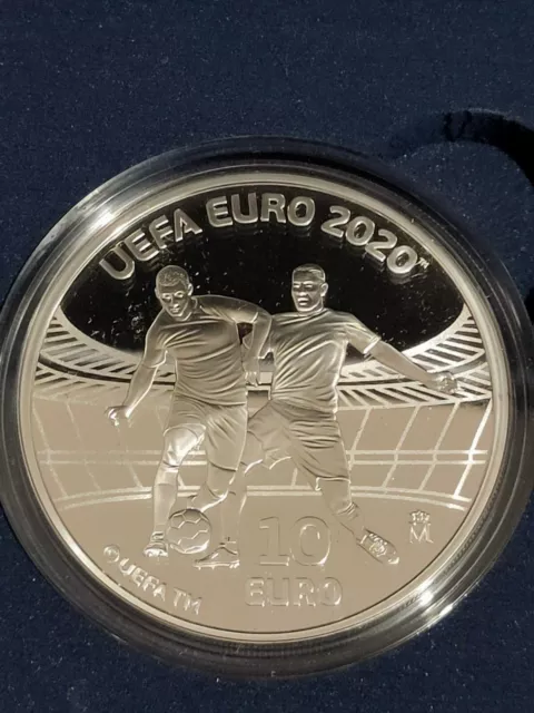 UEFA 2020 10 Euros Proof Silver Argent Belle Épreuve
