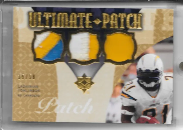 2009  Upper Deck Ultimate Collection Triple Patch LaDanian Tomlinson /50 3 COLOR