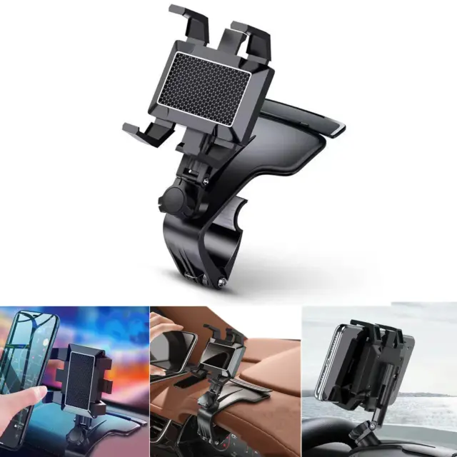 1200 Degree Rotation Universal Dashboard Phone Clip Adjustable Car Mount Stand