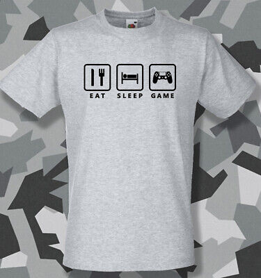 Eat Sleep Game Playstation Version T-Shirt mens gamer birthday gift Claytons