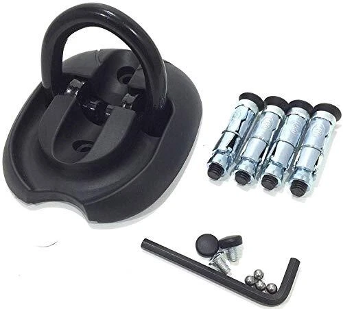 Flip Ground Ancoraggio Moto Acciaio Pavimento Moto Nero Basso Profilo