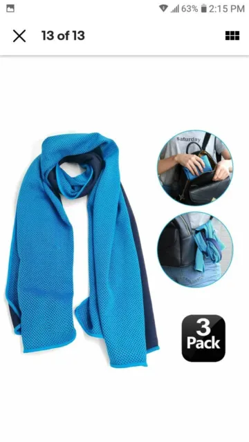 3pk Microfiber Cooling Instant Towels scarfs, 32*11