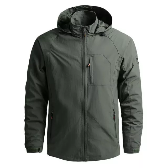 MEN'S MILITARY TACTICAL Jacket Outdoor Hiking Waterproof Hooded ...