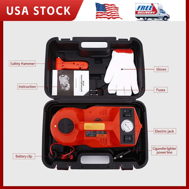 GUHPZA 3 In 1 Electric Hydraulic Car Jack Kit 5 Ton 12V With Impact - View #8