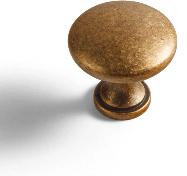 6 Pack Antique Brass Cabinet Knobs Drawer Knob, Solid Vintage Antique Bronze Sin