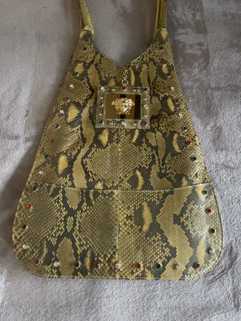 Gianni Versace Python Snakeskin Hand Bag In Original Box With Tags. Hardly Used 2