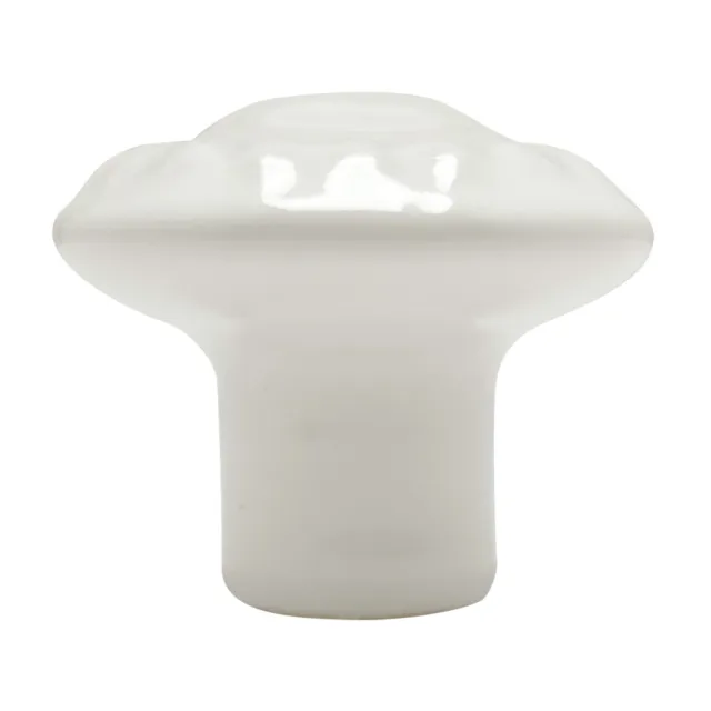 Bouton d'armoire à champignons résidentiels en céramique Amerock BP1321W 1-3/8 diamètre blanc 2