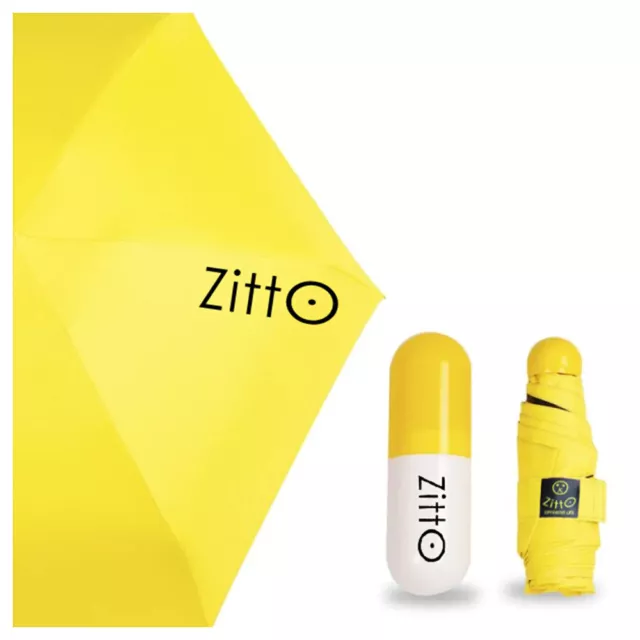 Ombrello ZITTO 1BREL YELLOW Colorato Giallo Tascabile da Borsa