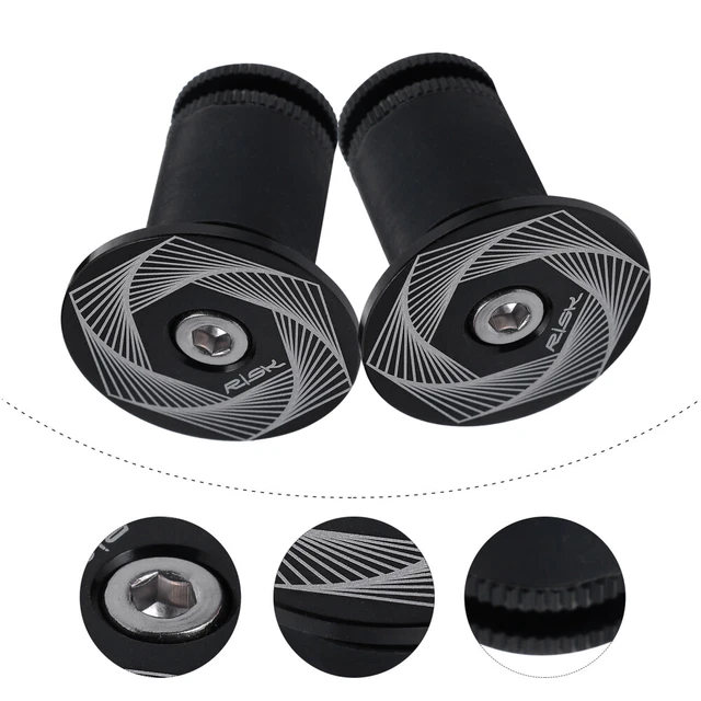 2 Pcs Bicycle Handlebar Cycling Plugs Motor Bike End Caps Aluminum Ends Cover