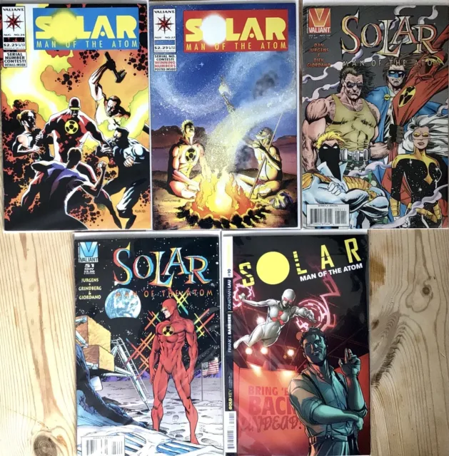Solar Man Of The Atom, 5 Issue Bundle, Valiant & Dynamite Comics, Bagged/Boarded