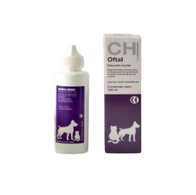 CHEMICAL IBERICA Limpiador de Ojos para Perros y Gatos OFTAL, 125 ml