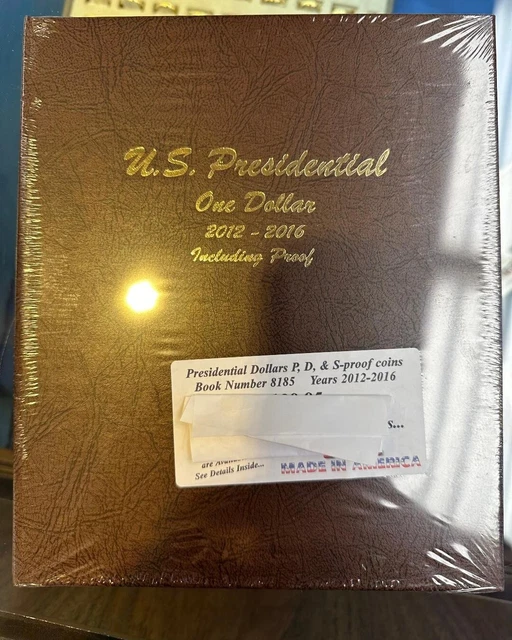 Dansco Album 8185 Presidential Dollar $1 2012-2016 with PROOFS Book NEW/Sealed